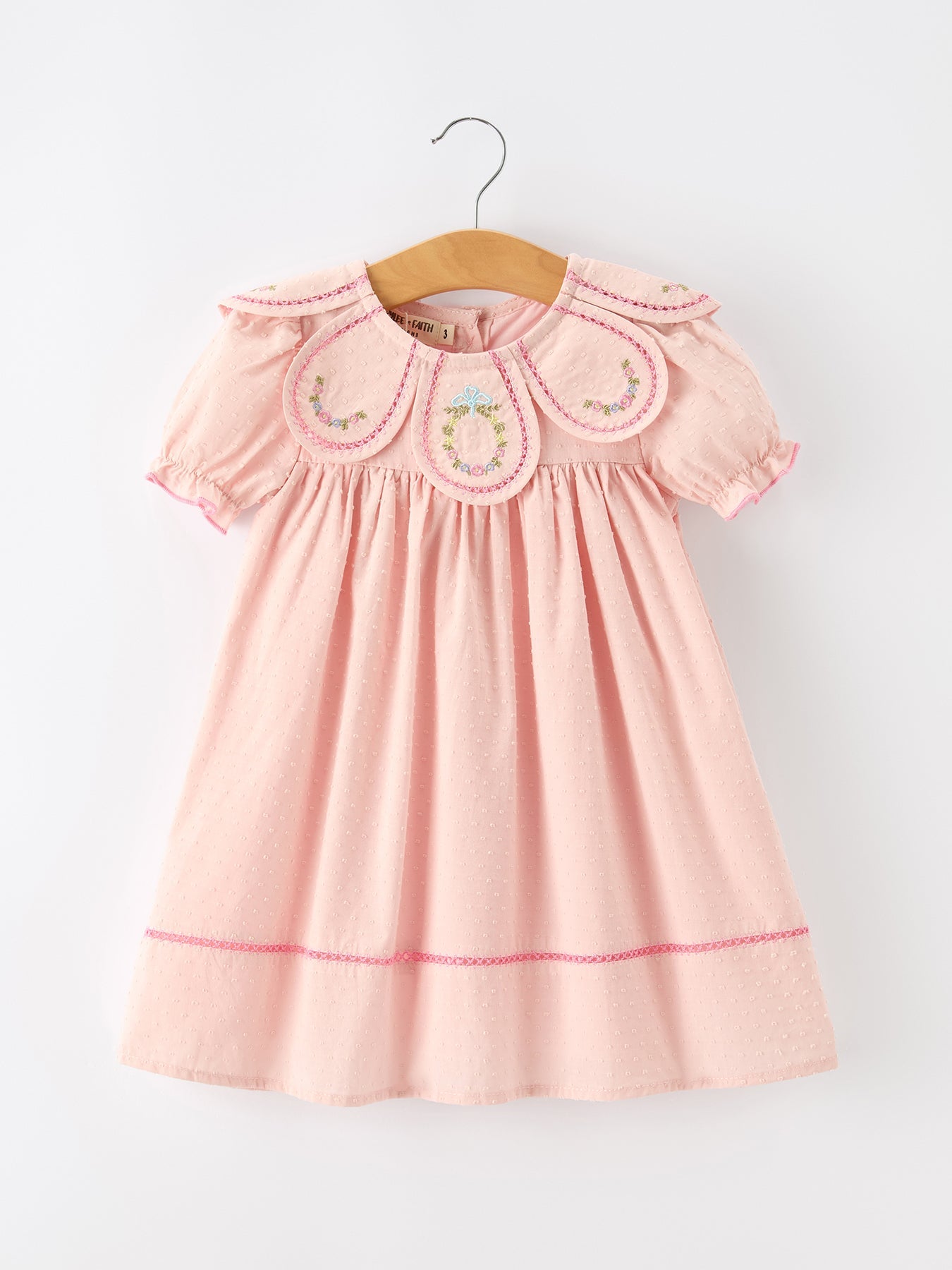 fall newborn dress Baby Girl Pink Floral Embroidered Peter Pan Collar – Cotton & Oak Co Color:STONE WASH SIMKHAI Katherine Diamante Cutout LD194-263 Includes coordinating bloomers for