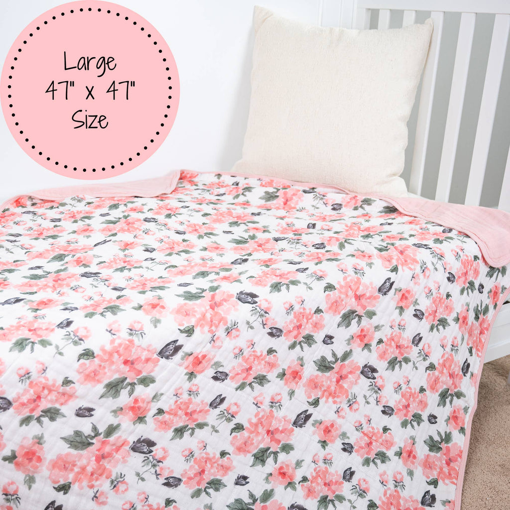 Muslin Quilt Baby & Kids Blanket Pretty in Peony