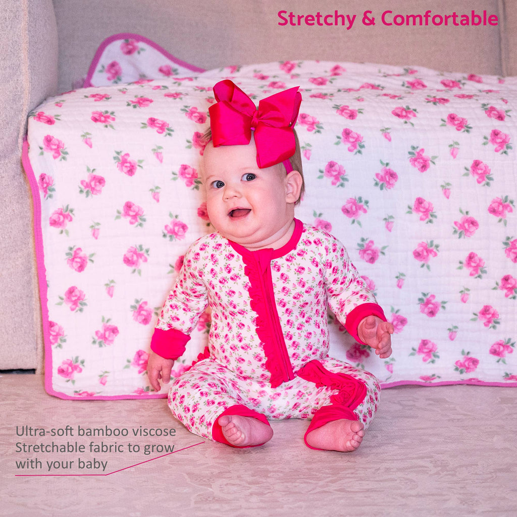Bamboo Baby Convertible Ruffle Zipper Pajama Buds & Blooms