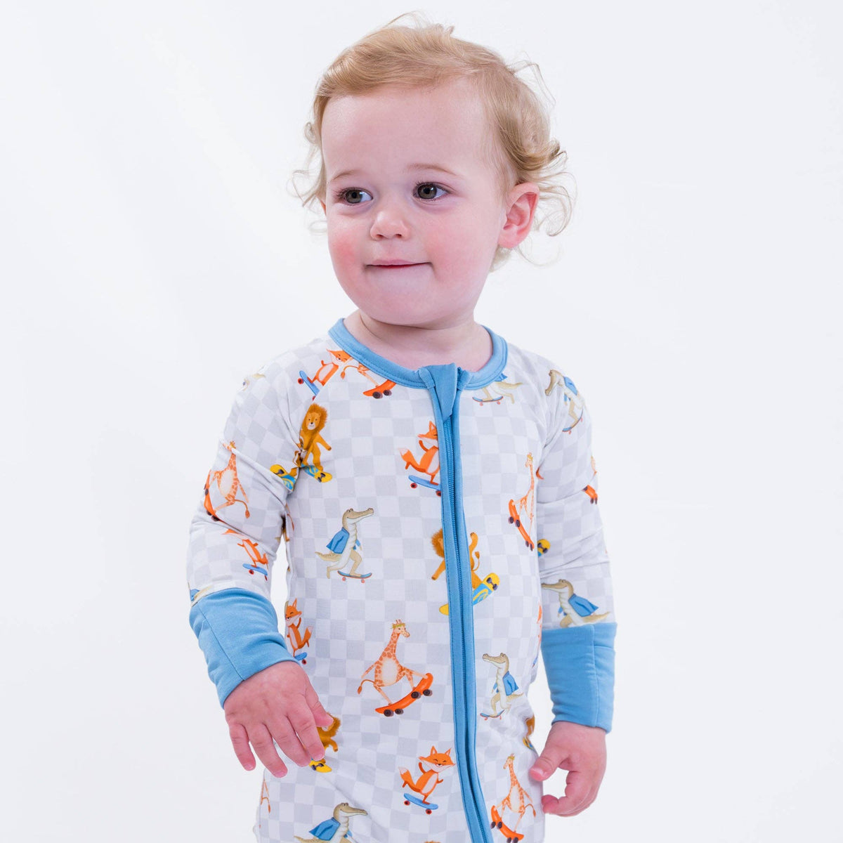 Bamboo Baby Convertible Zipper Pajama  Wild Wheels