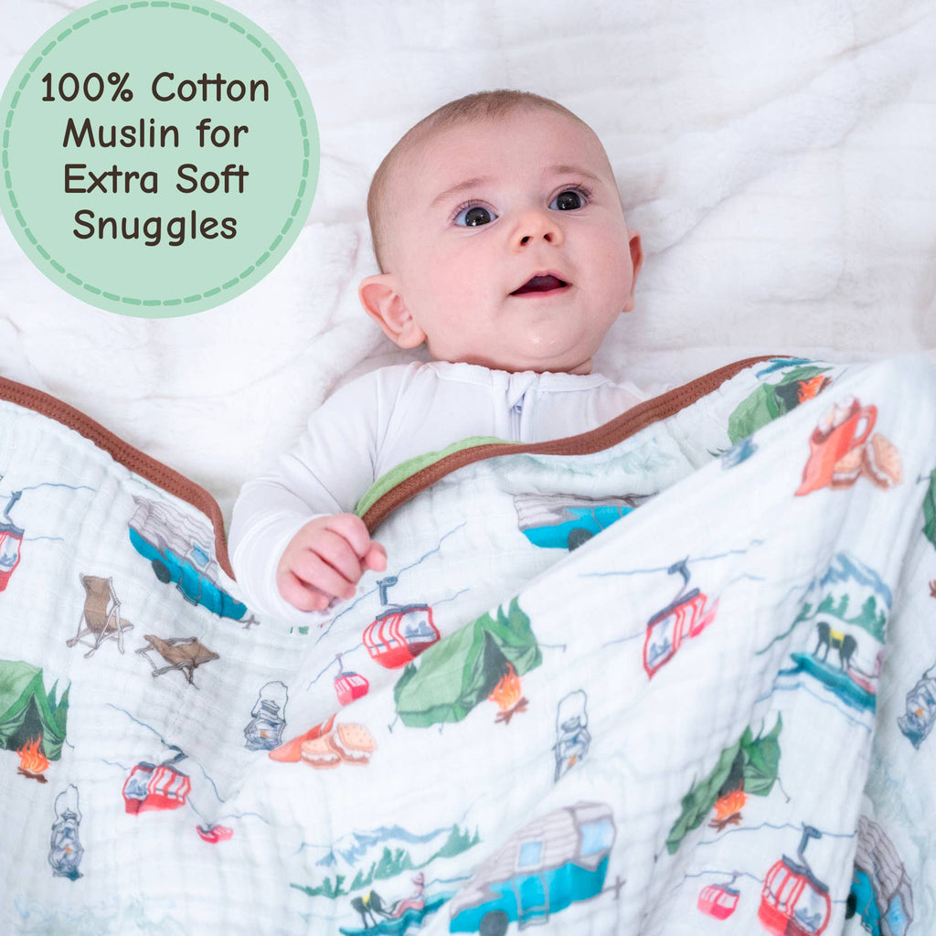 Muslin Quilt Baby & Kids Blanket Campfire Crew