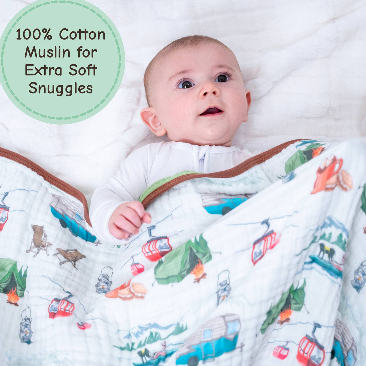 Muslin Quilt Baby & Kids Blanket Campfire Crew