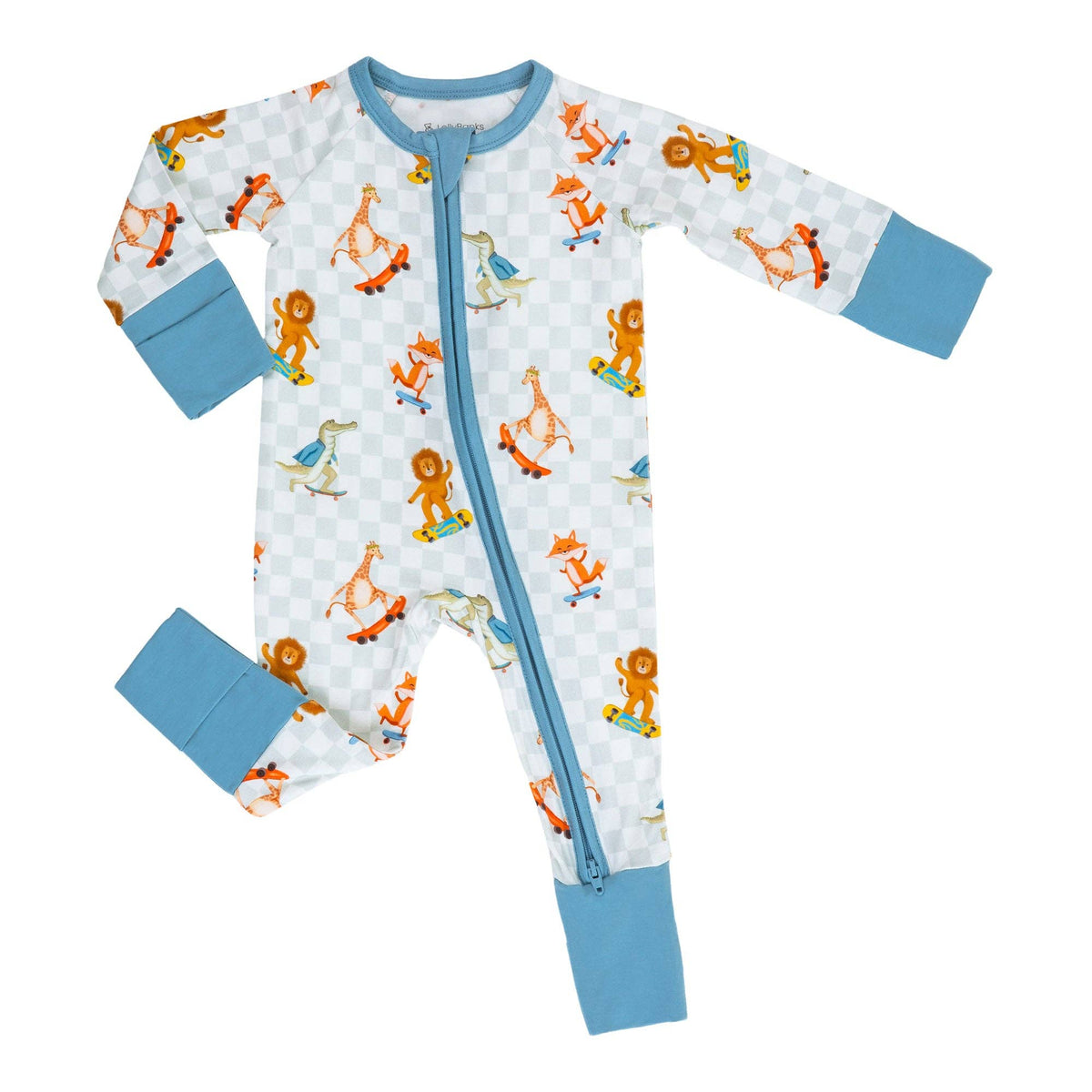 Bamboo Baby Convertible Zipper Pajama  Wild Wheels