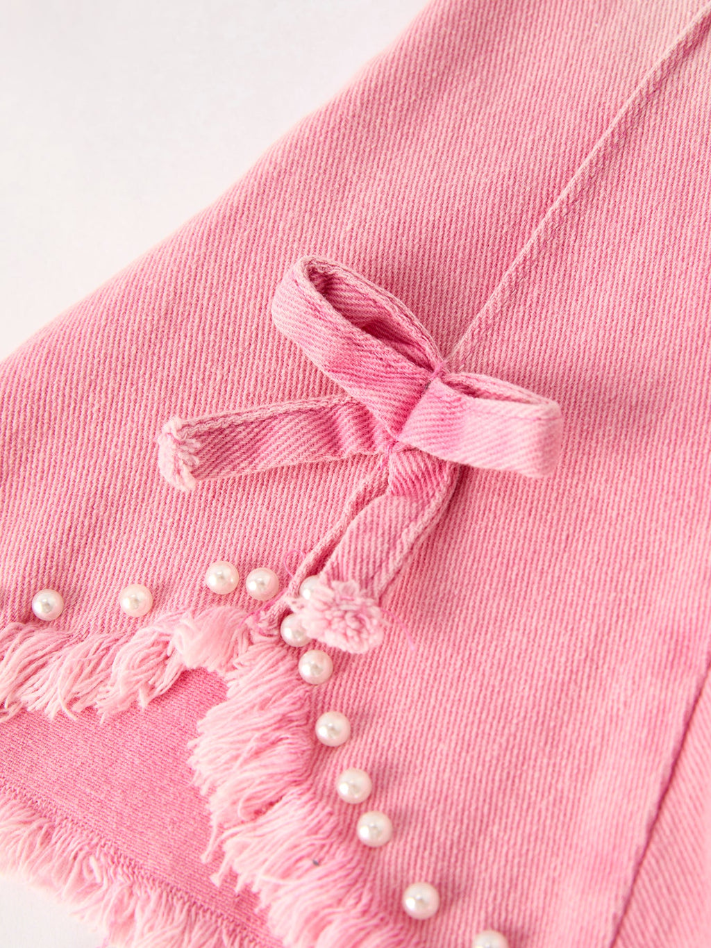 Pink Flared Elastic Jeans Denim pant