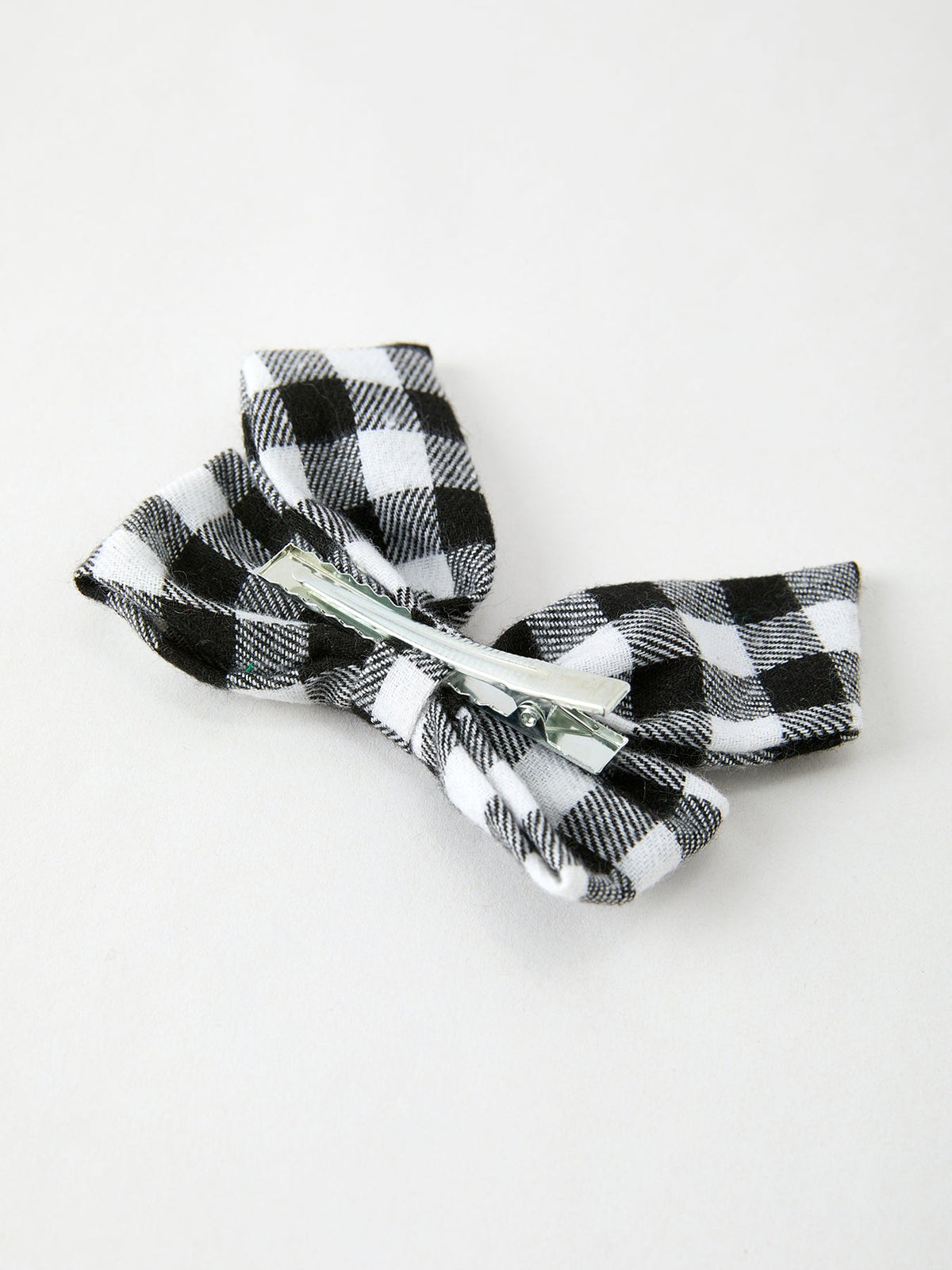 Winter Christmas Plaid Bow Hair Clip