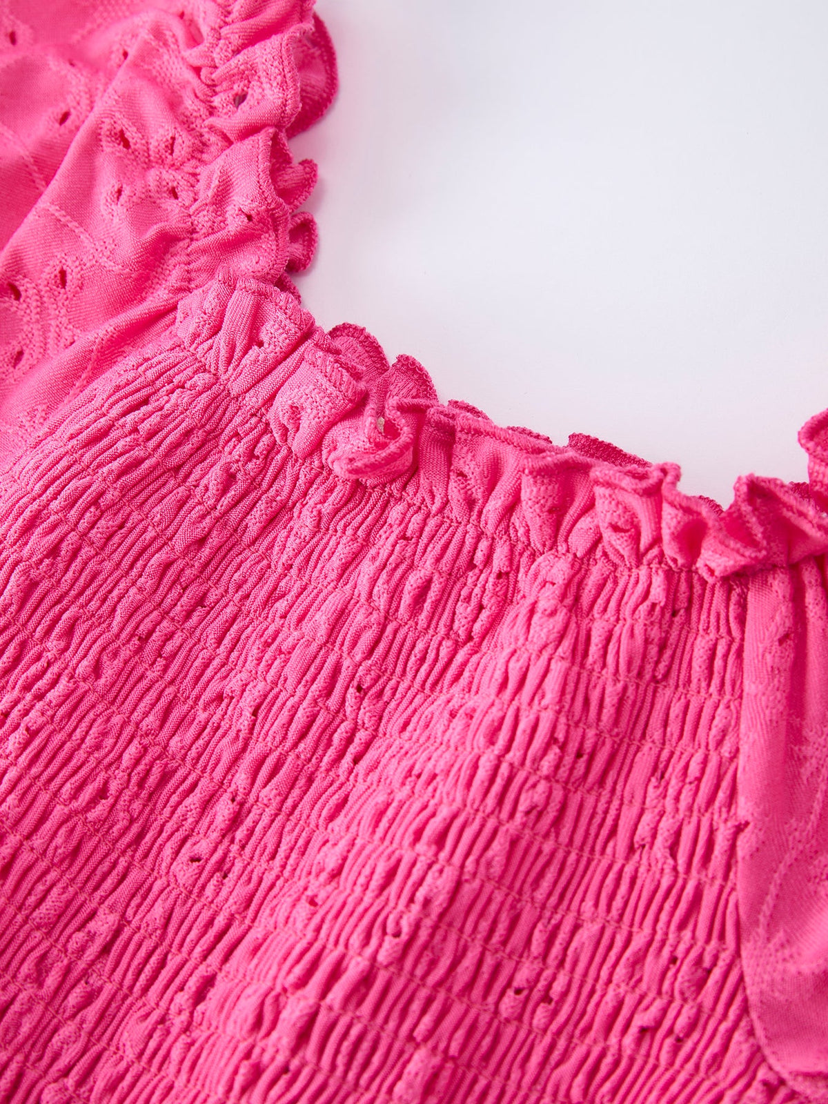 Spring Hot Pink Short-sleeved Girls Jumpsuit