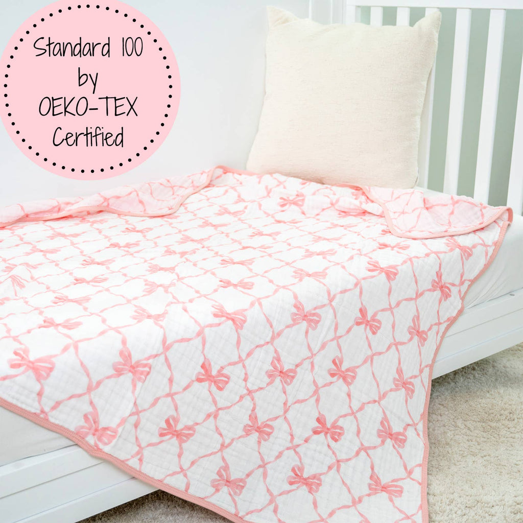 Muslin Quilt Baby & Kids Blanket Beautiful Bows
