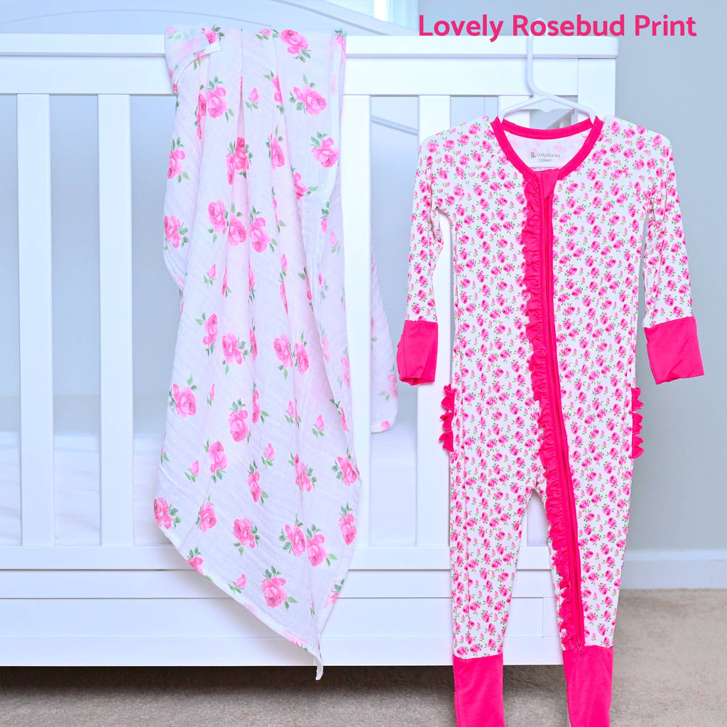Bamboo Baby Convertible Ruffle Zipper Pajama Buds & Blooms