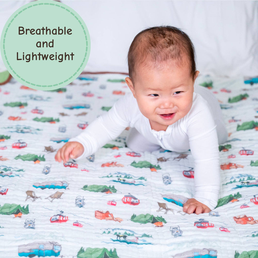 Muslin Quilt Baby & Kids Blanket Campfire Crew