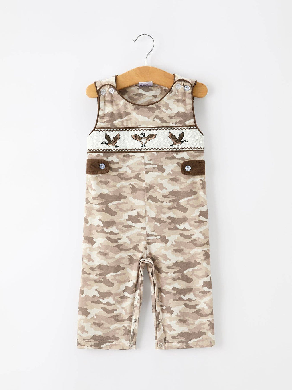 Duck Smocked Camo Baby Jonjon