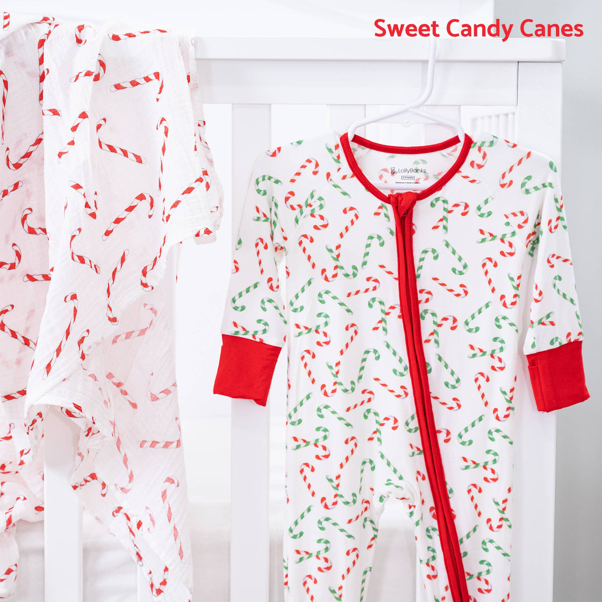 Bamboo Baby Convertible Zipper Pajama Hooked on Holidays