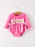 Fall Thanksgiving& Halloween "GOBBLE" Smock Embroidery Baby Girl Bubble