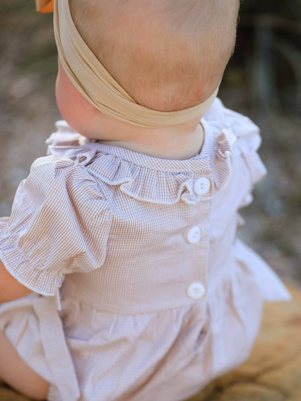 Fall Halloween & Thanksgiving Pumpkin Embroidery Smock Plaid Baby Girl Romper