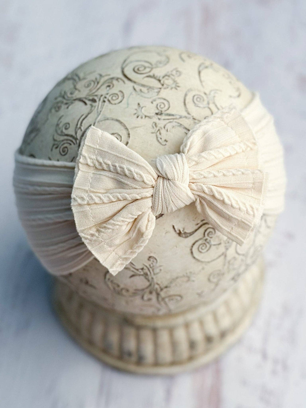 Cable Knit Bow Headbands