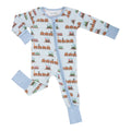 Bamboo Baby Convertible Zipper Pajama Choo Choo Crew