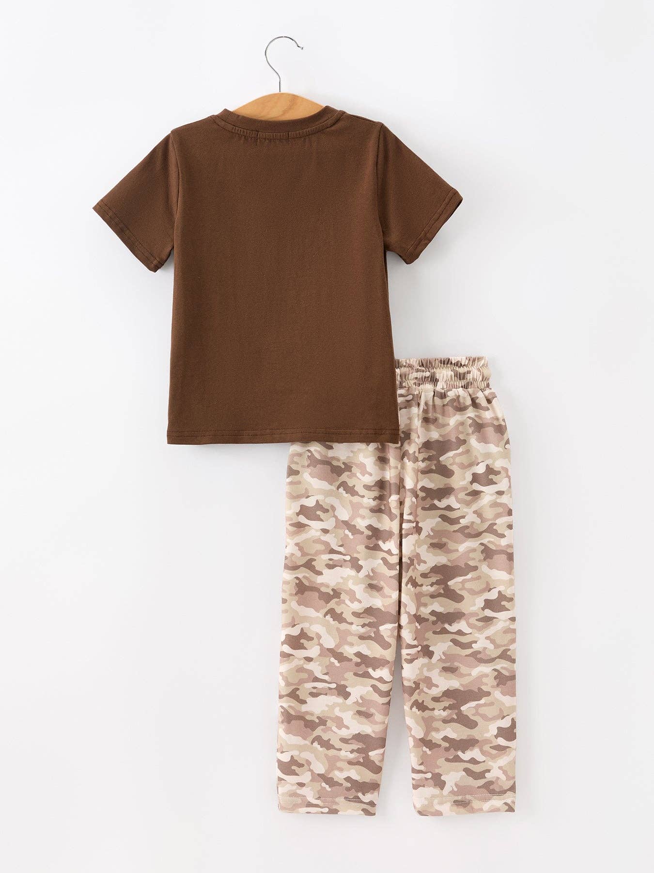 Duck Embroidery Camo Boy Pant heSet