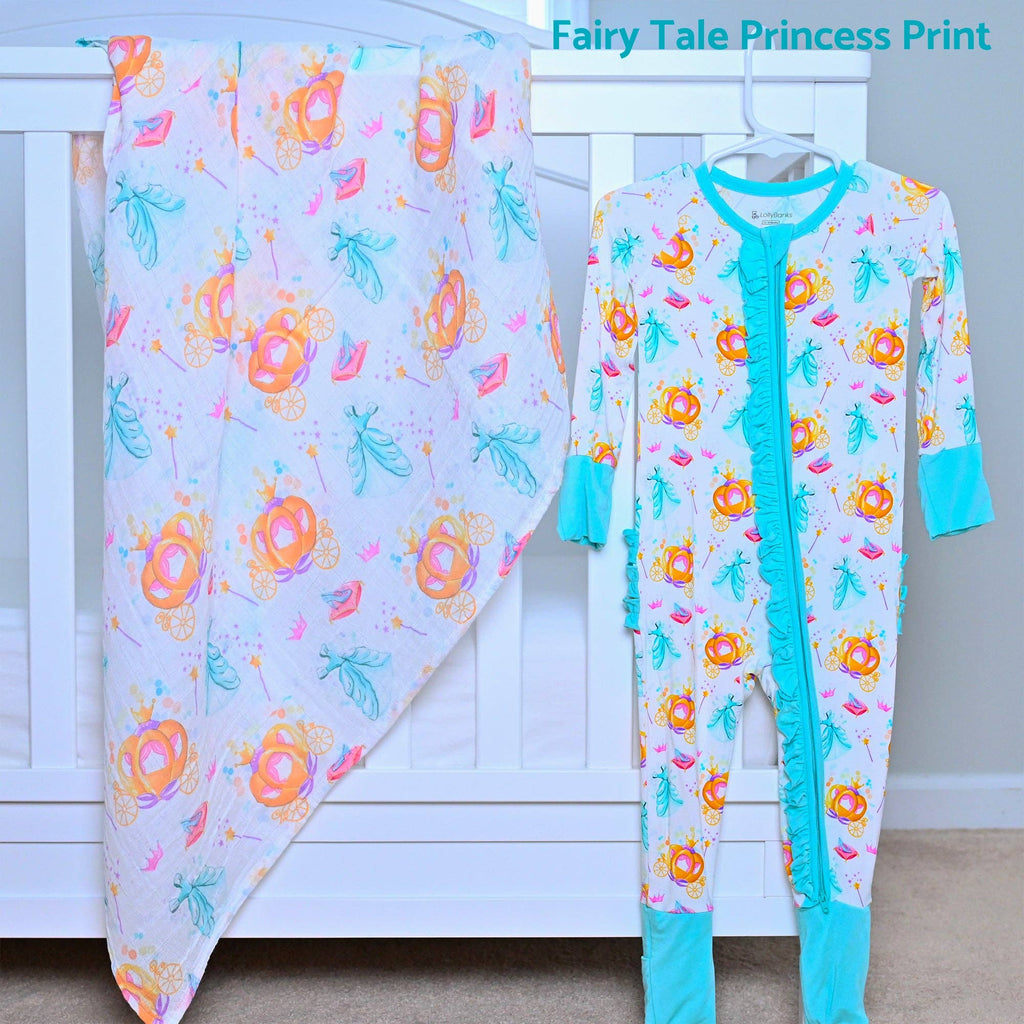 Bamboo Baby Convertible Ruffle Zipper Pajama Glass Slipper