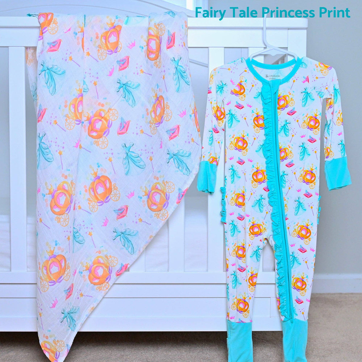 Bamboo Baby Convertible Ruffle Zipper Pajama Glass Slipper
