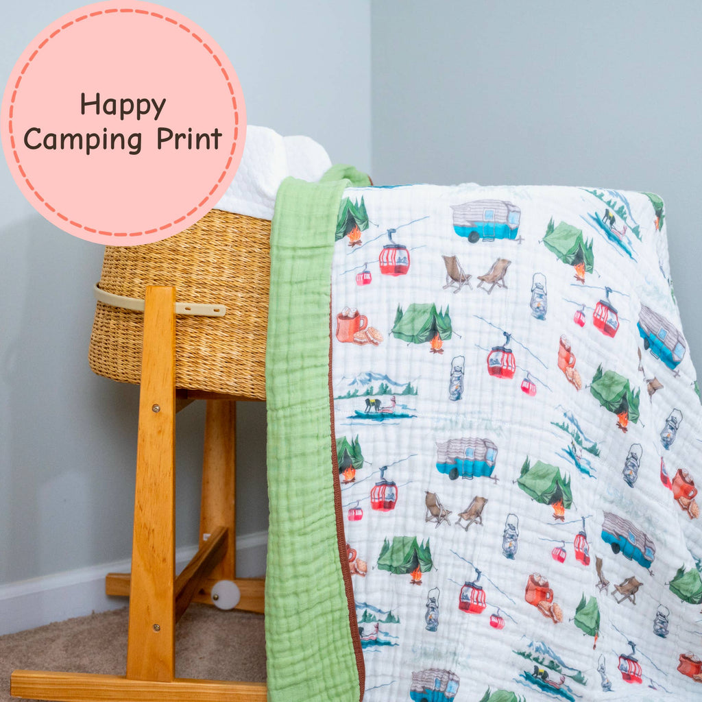 Muslin Quilt Baby & Kids Blanket Campfire Crew
