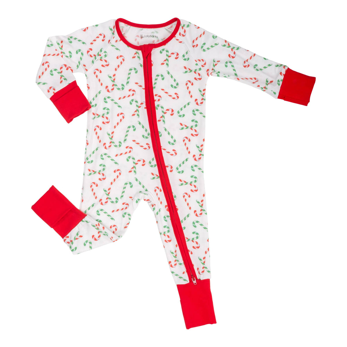 Bamboo Baby Convertible Zipper Pajama Hooked on Holidays