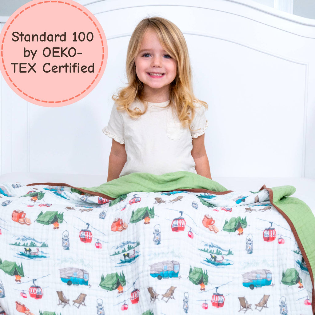 Muslin Quilt Baby & Kids Blanket Campfire Crew