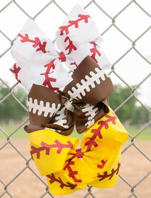 Football Texas Size Hair Bow