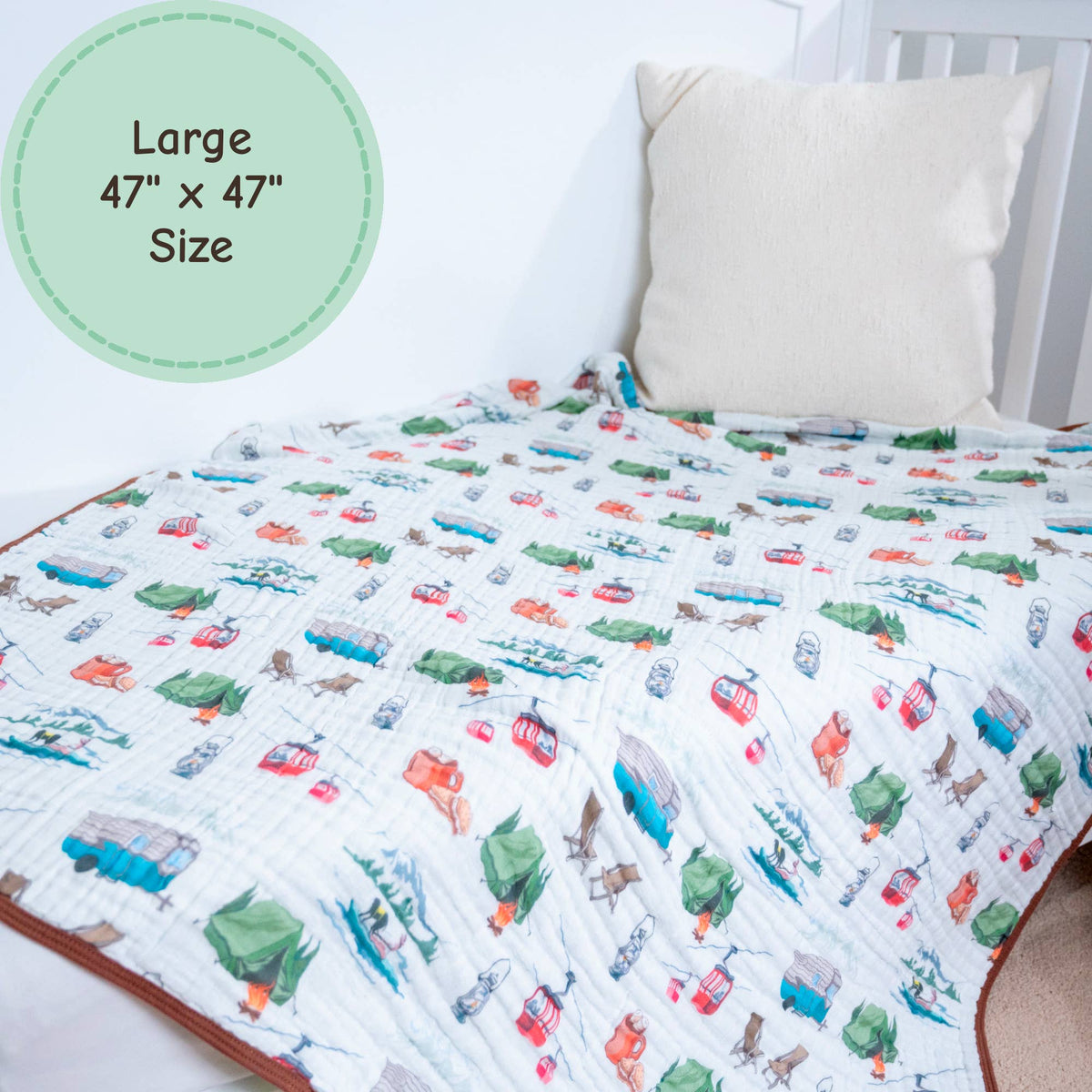 Muslin Quilt Baby & Kids Blanket Campfire Crew