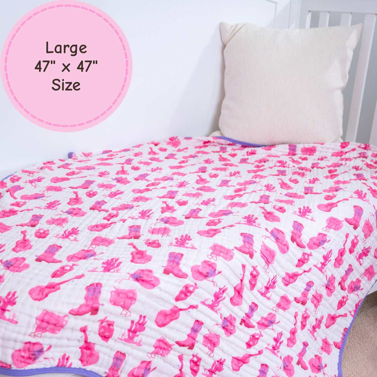 Muslin Quilt Baby & Kids Blanket Let's Go Girls