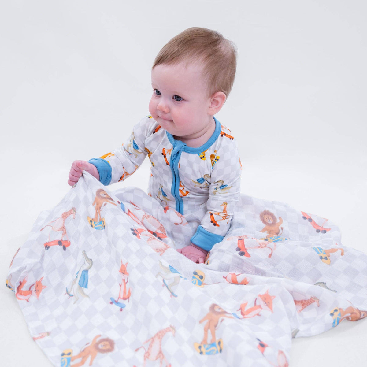 Bamboo Baby Convertible Zipper Pajama  Wild Wheels