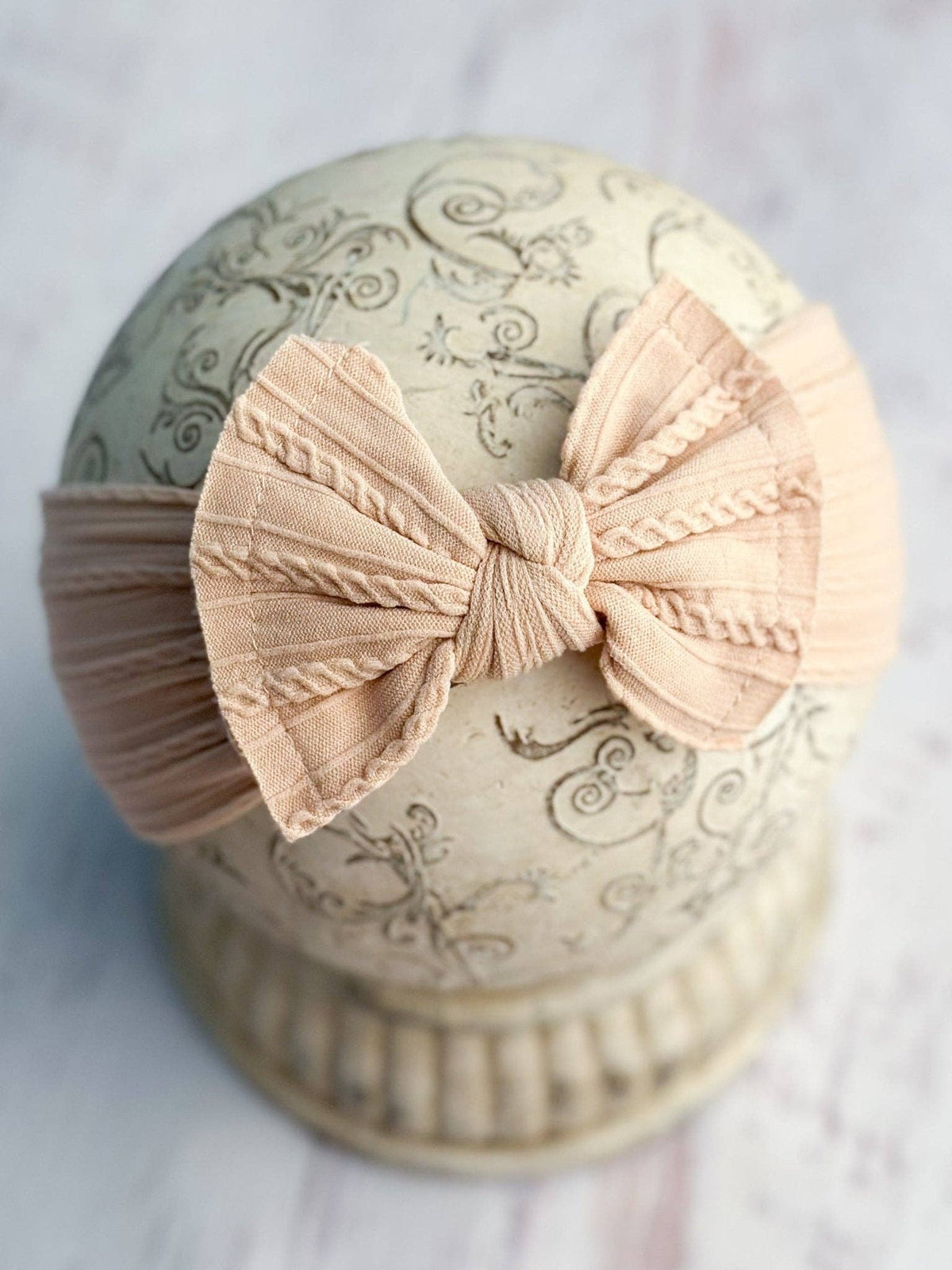 Cable Knit Bow Headbands