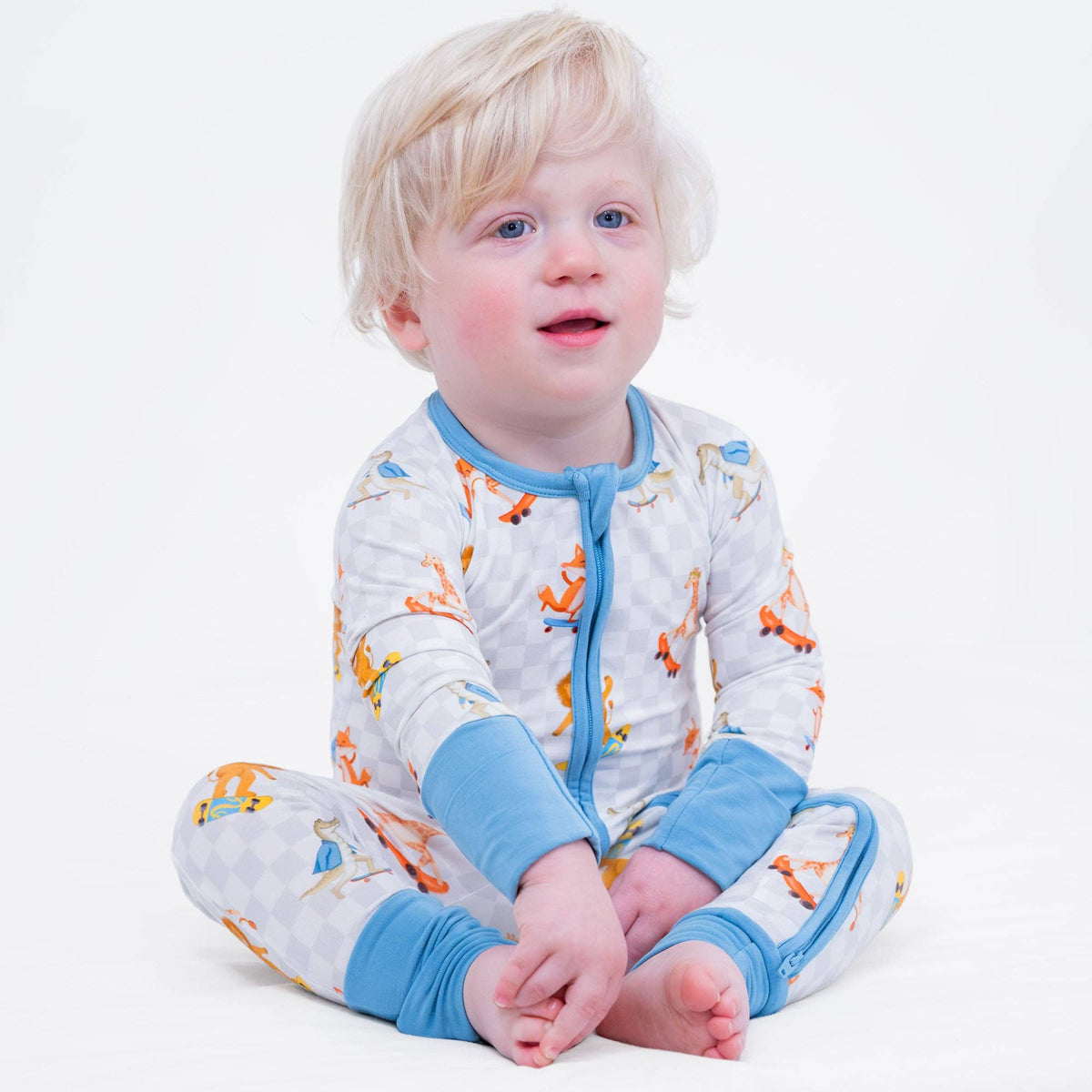 Bamboo Baby Convertible Zipper Pajama  Wild Wheels