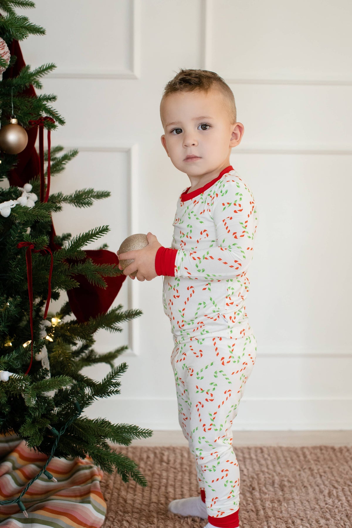 Bamboo Baby Convertible Zipper Pajama Hooked on Holidays